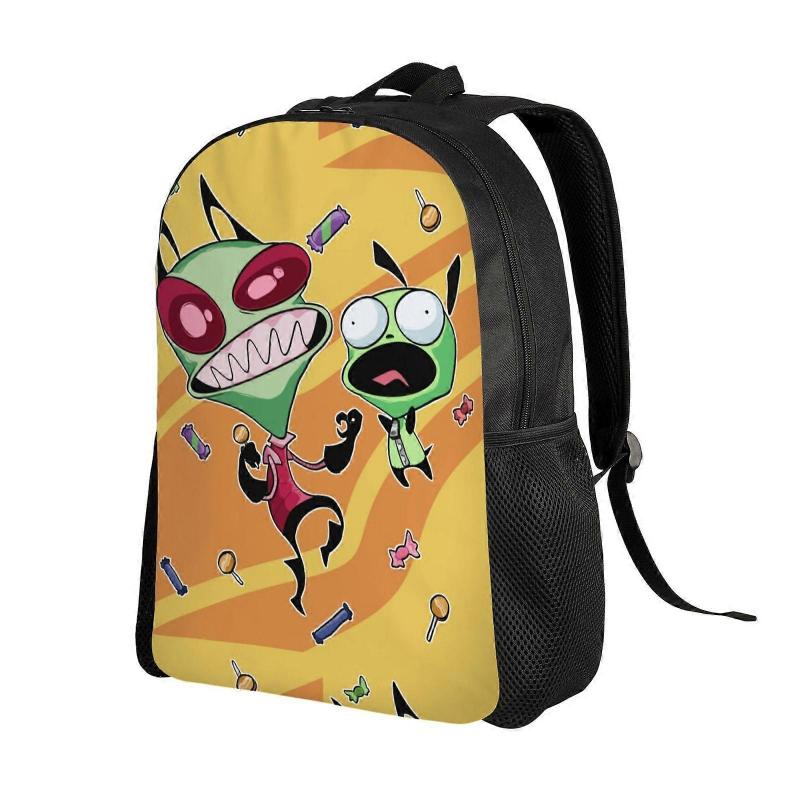 Invader Zim Cartoon Backpack Daypack for Camping Anime Bag Notebook Bag-LDYH549
