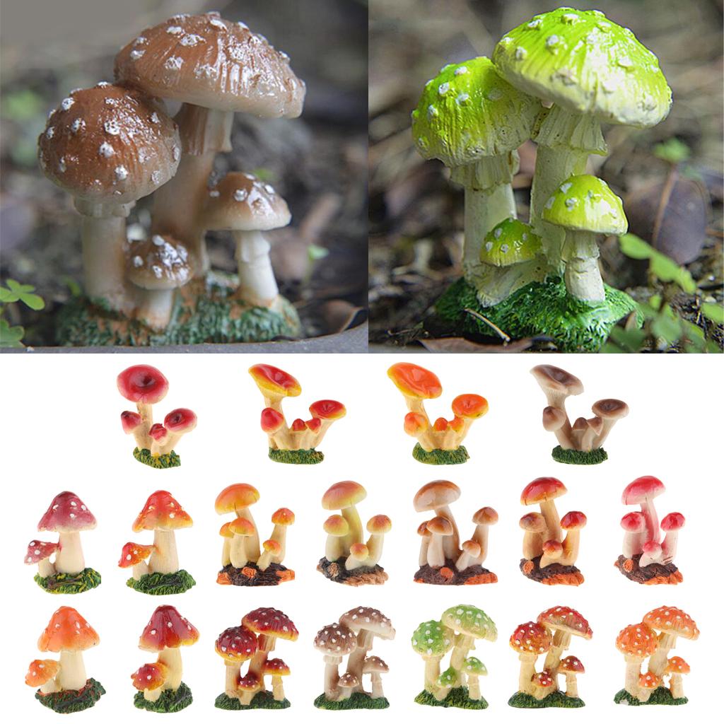 Mushroom Figurine Garden Terrarium Decor