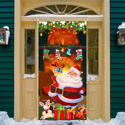 Weihnachten Tür Vorhang Banner Outdoor Foto Frohe Weihnachten Hintergrund Dekoration Hängen Tuch