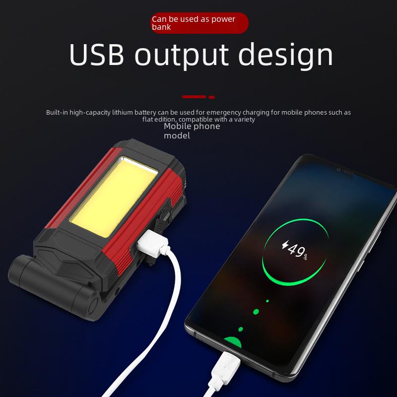 Rechargeable Multifunctional Auto Repair Light with Magnet - Strong, Portable Emergency Work & Inspection Flashlight