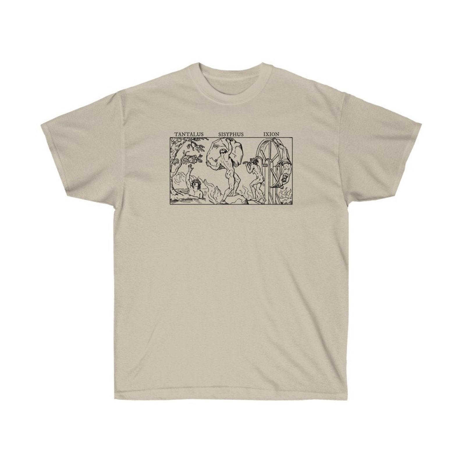 Tantalus Sisyphus Ixion Greek Philosophy T-shirt L