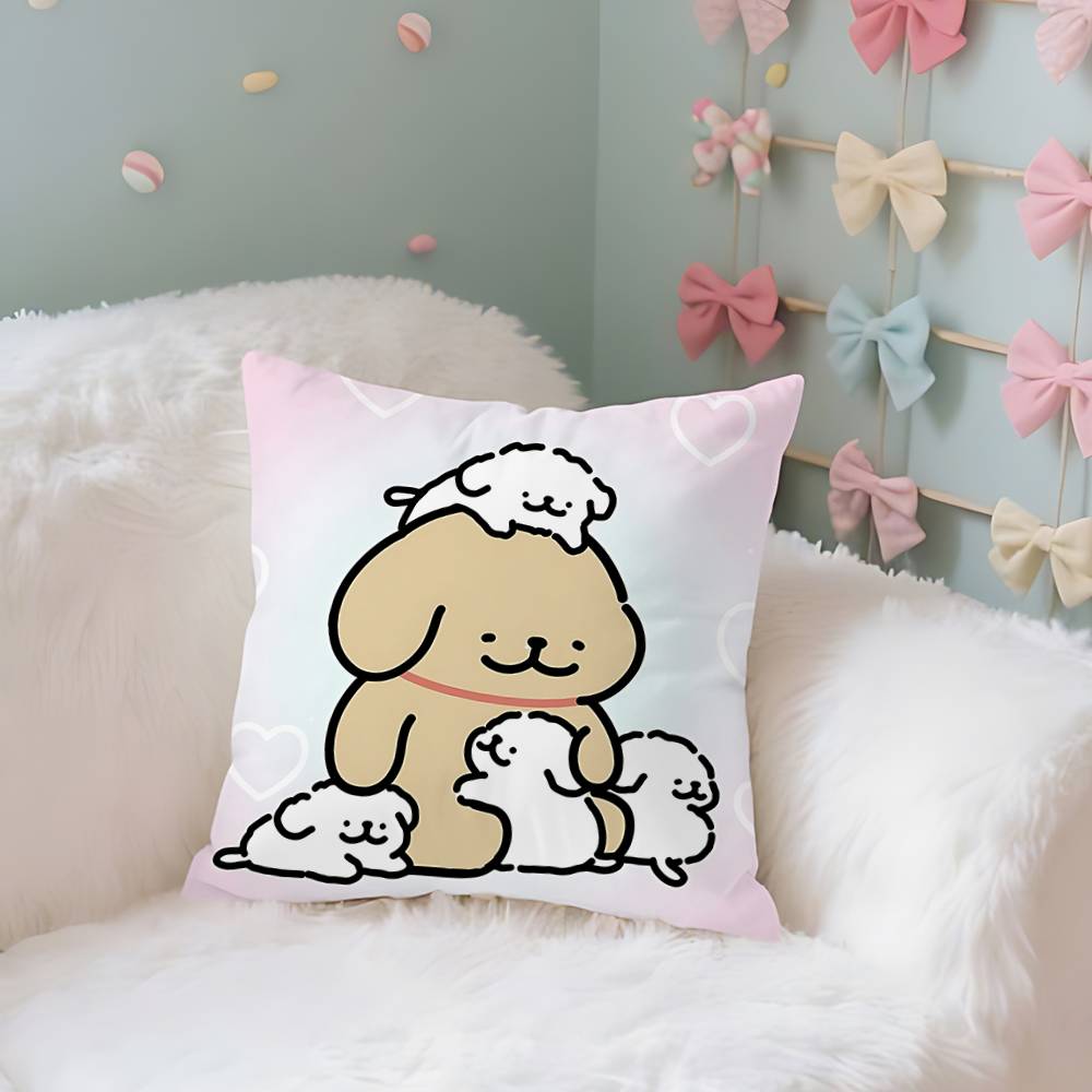 Cute MMaltese Case Plush Fabric Soft Pillowcase Double Sided Print Cushion Cover Household Gifts