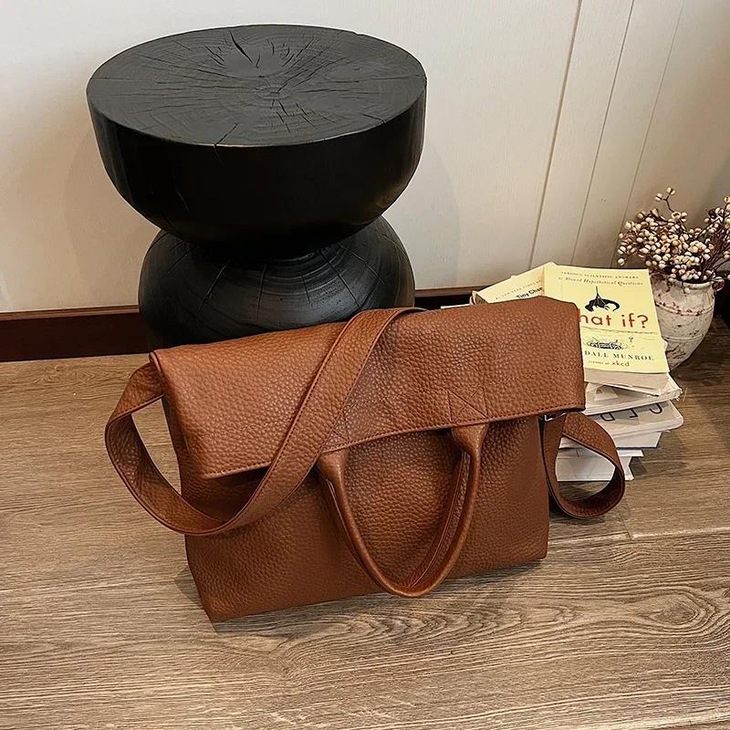 Advanced Soft Leather High-capacity Sensation Hot-selling Versatile Shoulder Bag Inclined Leisure Bag