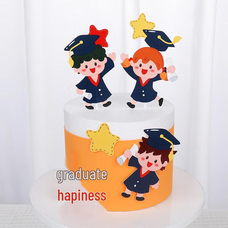 

Graduation Blank Writable Cake Topper Set