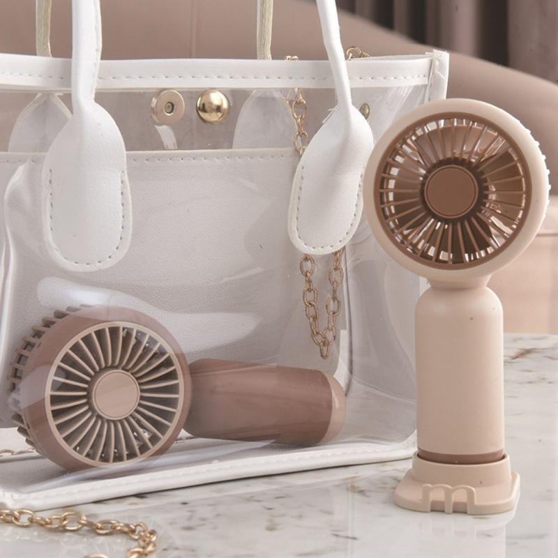 Portable Handheld Fan Light Weight Small Personal Portable Fans Adjustable USB Rechargeable Fan for Kids Girls Women Men