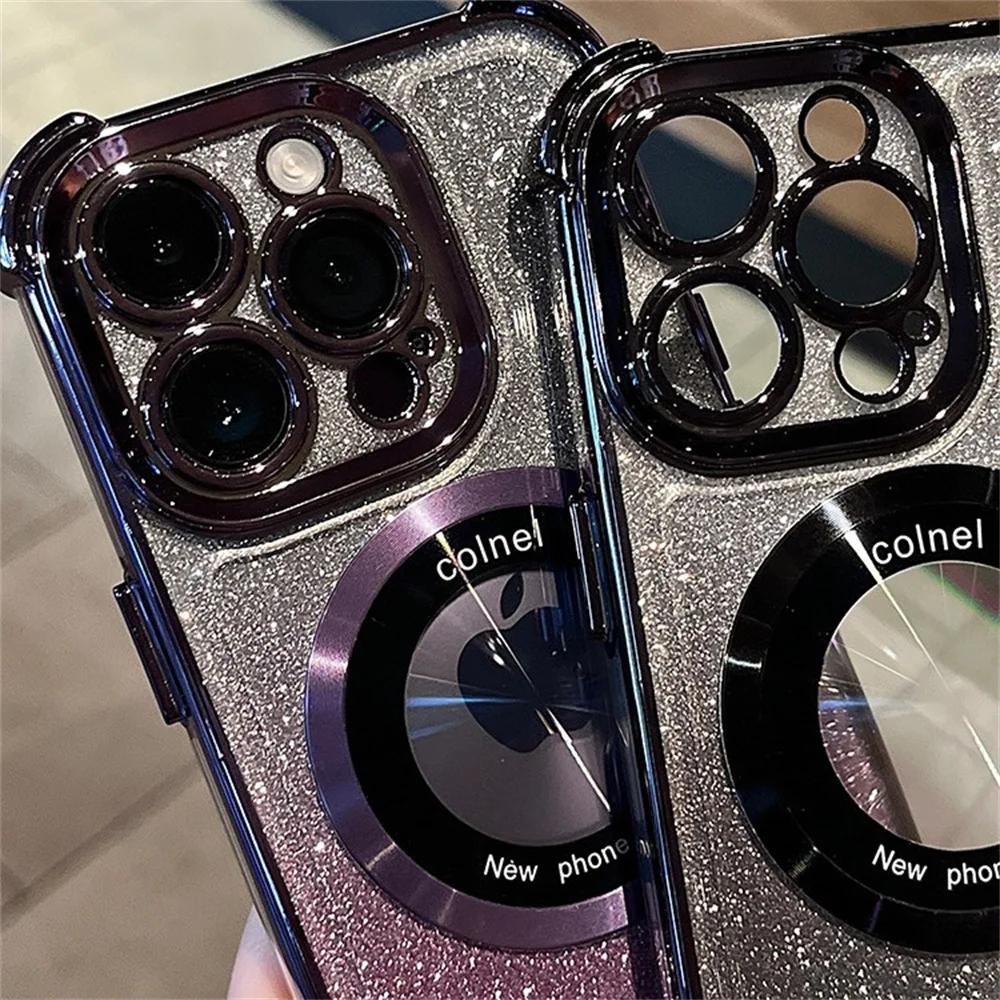 Luxury Plating Flash Glitter For Magsafe Magnetic Phone Case For Huawei Nova 13 Pro 12 11 10 9 8 7 Pro SE Bumper Protector Cover