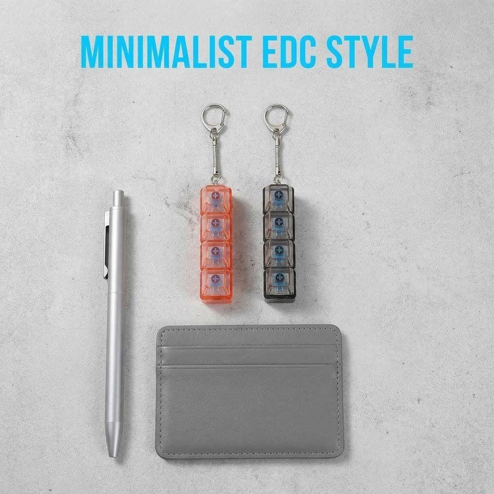 Funny Crystal Keycap Pendant Luminous Mechanical Keyboard Keychain  Holiday Gift