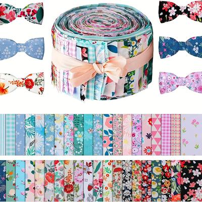 40 ks Balík Roll Up Bavlnené tkaniny Prešívacie prúžky Predstrihnutý Patchwork na oblečenie Príslušenstvo Urob si sám šitie