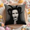M-Marilyn M-Manson Cushion Cover Short Plush Double-Sided Printing Home Machine Washable In Warm Winter Pillow Case