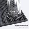 Barmatte Gummi Kaffeebar-Matten Rutschfest PVC Tassenmatte Wasserdicht Hitzebeständig Abtropfmatte für Bar Café Barista Cocktail Barkeeper