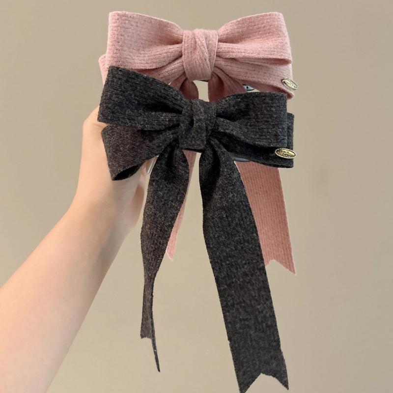 Graceful Hair Bows Barrette Hair Clip 2000s Trend Side Clip Fashionable Elegant Sweet Bowknot Photo Props