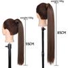 MISS WIG Women Synthetic Long Straight Ponytail Extensions Heat Resistant Hair 22 and 34 Inch Wrap Around Pony Hairpiece for Women