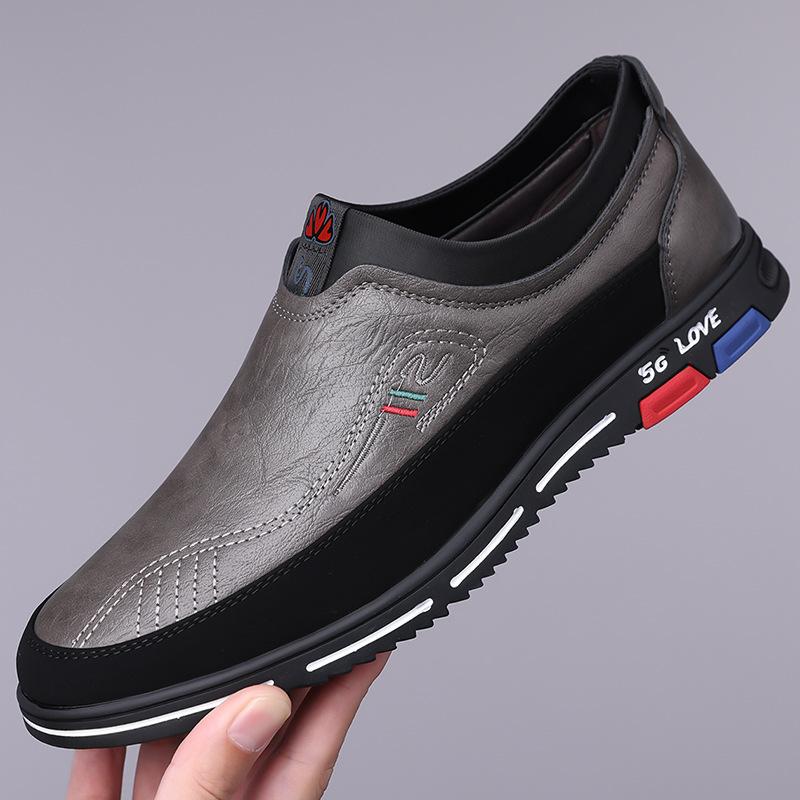 

Мужская обувь 2024 года, осень, новые мужские повседневные кожаные туфли, мужские 49 большой размер, 48 размер, 50 размер ноги, обувь 8865 42 серый