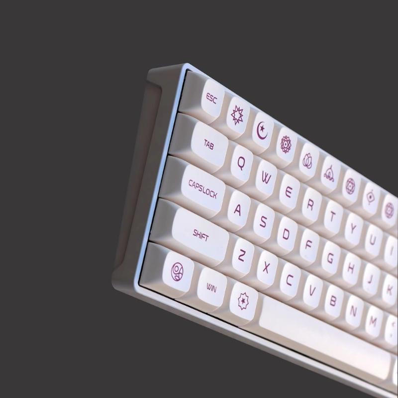 XDA Profile Keycaps In Milk Purplee PBT Material Ball Cap Design Hot Sublimation 137Keys For Multiple Layouts Including 75 68 980 87