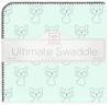 Swaddle Designs Ultimate Ultimate Gray and Sea Baby Japanese Swaddle, Cotton, Fox, Pastel, Crystal, Gift, SD-612PSC [Official Product]