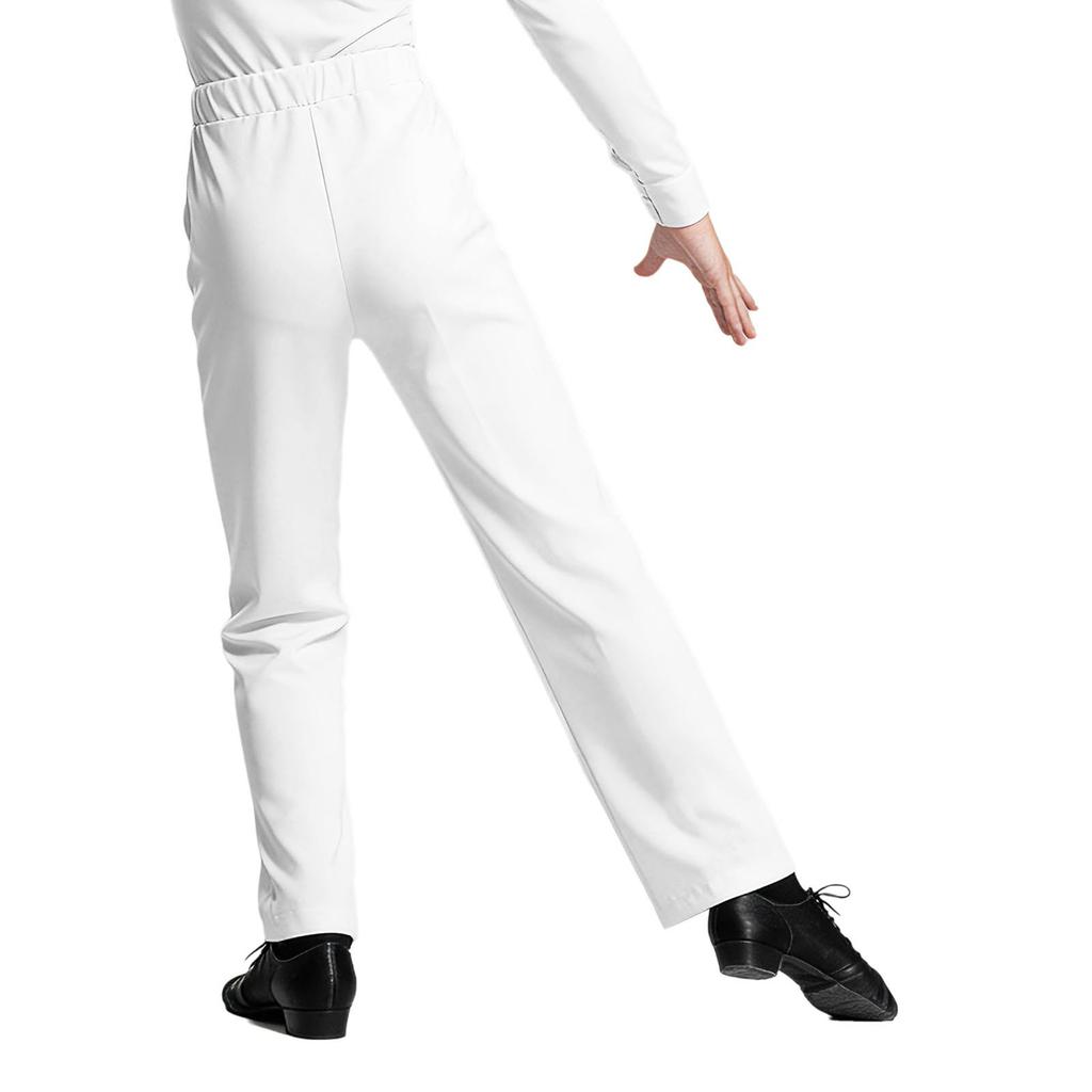 Boys Latin Dance Pants Drawstring Elastic Waistband Trousers Dancing Practice Performance