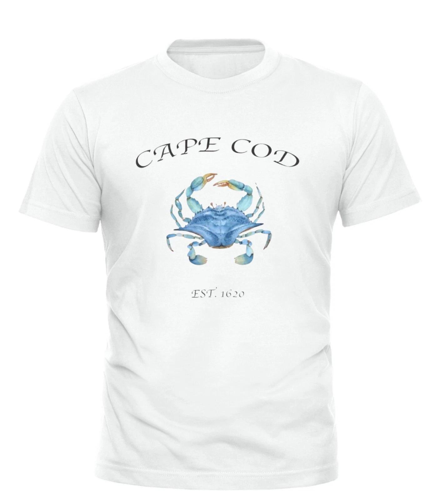 

Футболка с крабом Кейп-Код | Морская прибрежная графическая футболка S-4XL | Подарок из Новой Англии 4XL