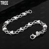 925 Sterling Silver Simple Glossy Love Bracelet-Fashion Gift Jewelry