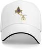 Mason Shriner Split Freimaurer Schrein Edler Geschenk Baseballkappe Sonnenhut Damen Truckerhut Snapback Unisex Papa Schwarz