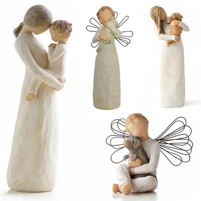 Figurine für Mutter und Sohn, Heimdekoration, minimalistisches Kunstharz, Basteln, Vater und Kinder, Eltern-Kind-Skulptur, Tischdekoration, Weihnachtsgeschenk