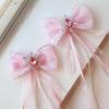 Women's Lovely Princess Pin Pink Ribbon Hairpin