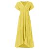 Plus-size Multi-colored Loose V-neck Dress for Women