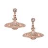 VIVIENNE WESTWOOD Mini-Basrelief-Tropfen-Planeten-Anhängerohrringe Damenohrringe Messing 6202002502P116CNP116