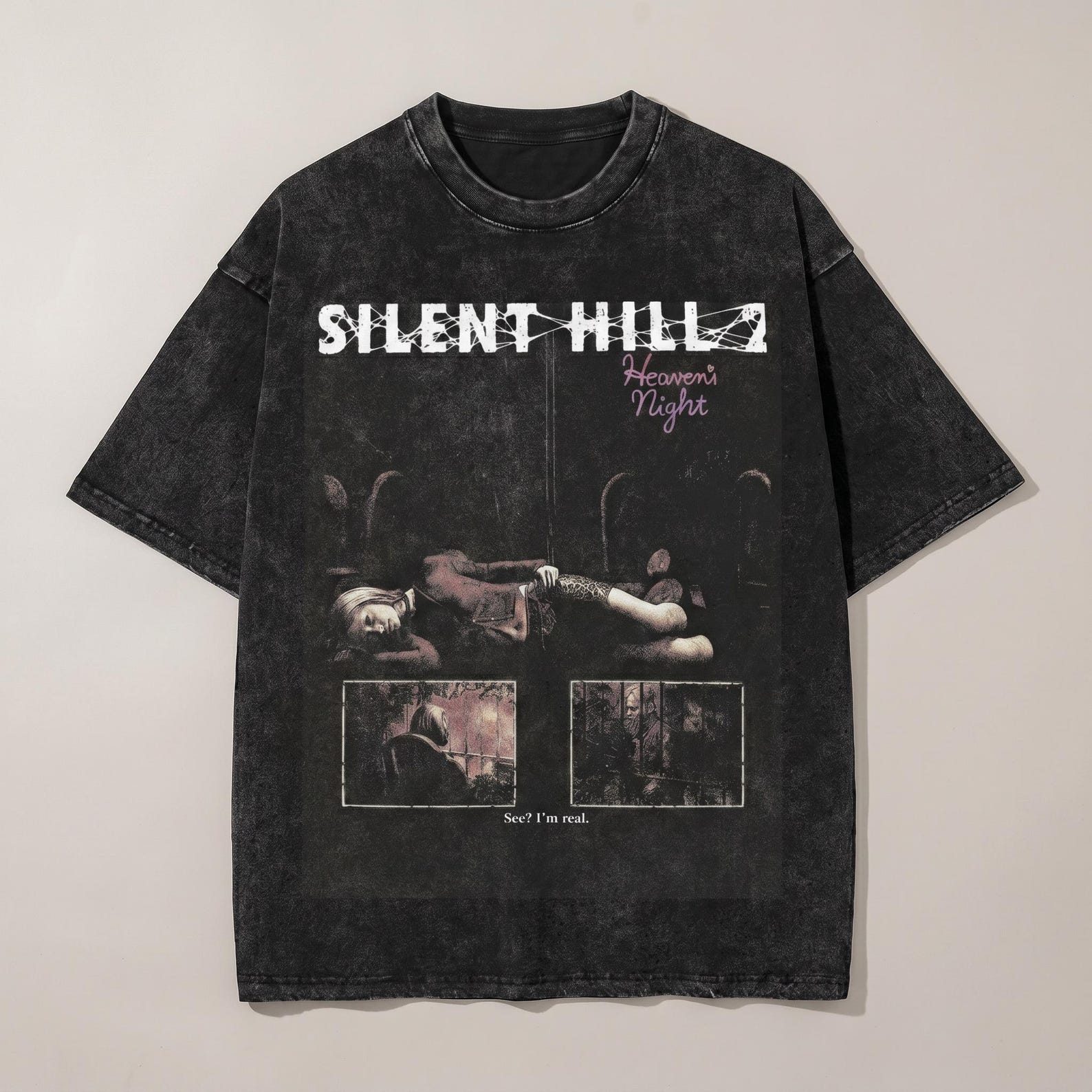 Silent Hill 2 Maria T-Shirt | Heaven s Night Graphic Shirt | Vintage Silent Hill Tee | Streetwear Unisex Gamer Apparel | Retro Fan Gift S