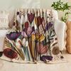 1pc Printed Bohemian Vintage Colorful Floral Blanket, Soft and Skin-Friendly Cozy Decorative Throw for Bedroom and Sofa, Suitable for All Seasons | Bi