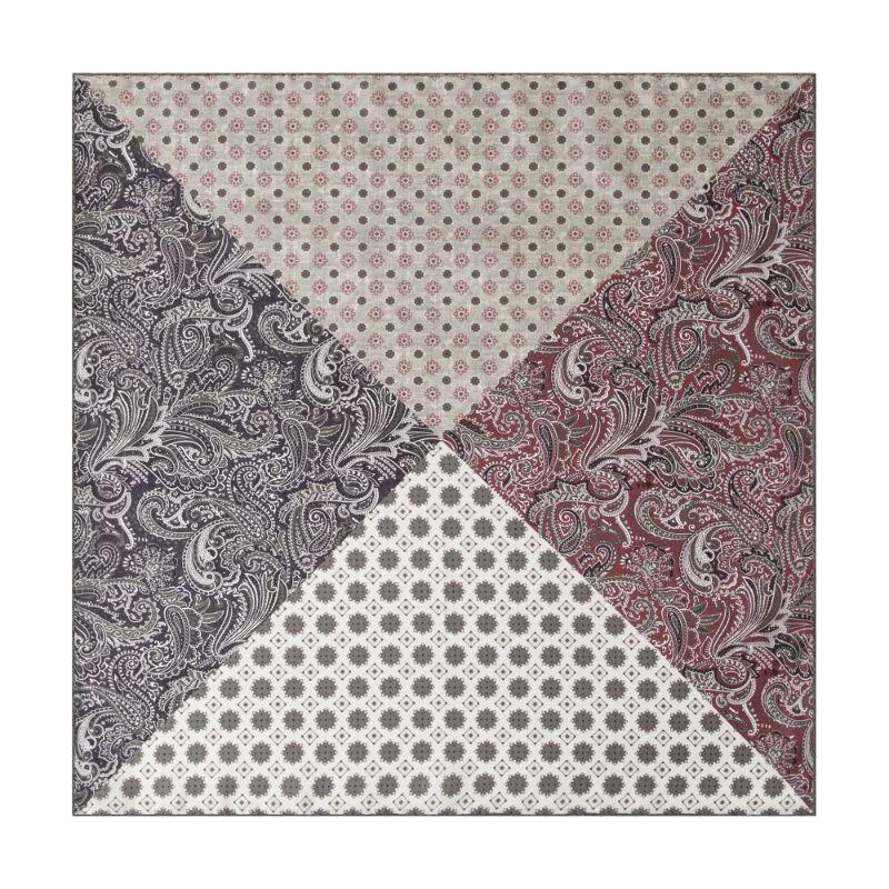 Men s Ethnic Geometric Mulberry Silk Multi-functional Scarf One Size
