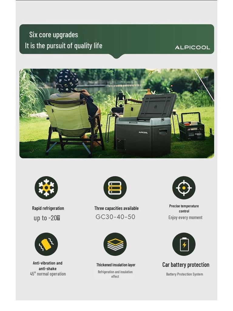 2025 Ice Tiger Obsidian GC Wireless Car & Home Refrigerator-Freezer with Bluetooth