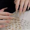 3D Lines Nail Stickers Silver Gold Metal Stripe Decals Curve Gel Nails Art Sliders Polish Manicure Decor Foils