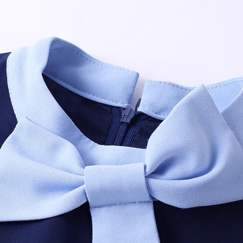 Elegant Professional Short-Sleeve A-Line Dress