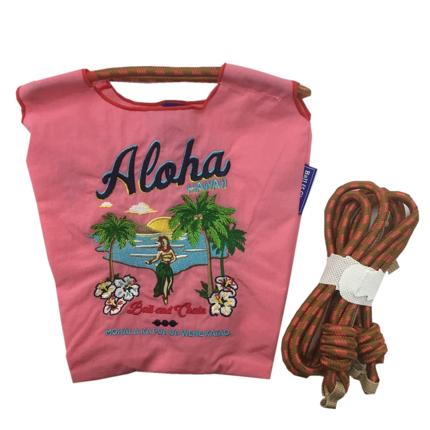 

Ланцюжок з кульками Оригінальний продукт Розмір S ALOHA Hawaii Shopping Bag Екосумка з плечовим ременем [м’яч і ланцюжок] & (Пінк, С) рожевий