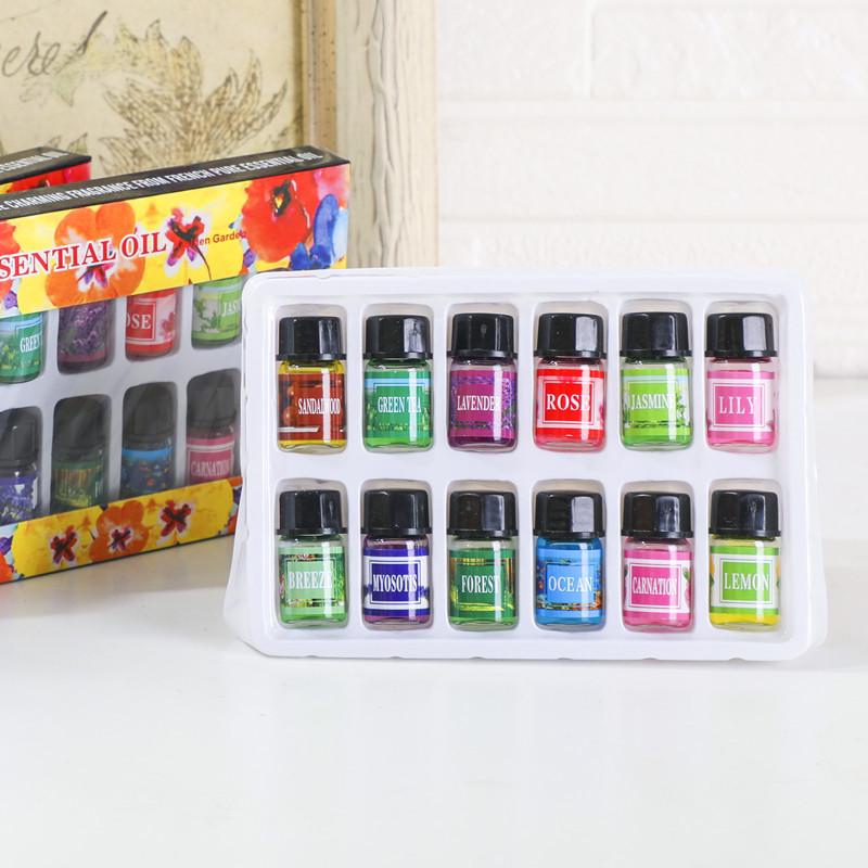 

Набор из 12 эфирных масел для ароматерапии (3 мл) - Улучшенный концентрированный аромат для помещений Box of 12 fragrances