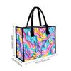  Colorful Floral Pattern Tote Bag Fashion Casual Large Capacity Daily Handbag for Women Shopping Travel Use
