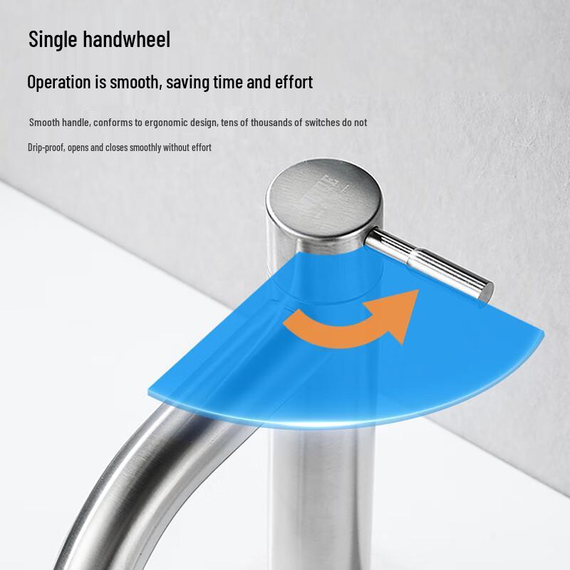 MEJUE Stainless Steel Single Cold Tall Basin Faucet