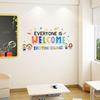 Colorful English Phrase Motivational Wall Stickers for Kids Bedroom Classroom Background Decoration
