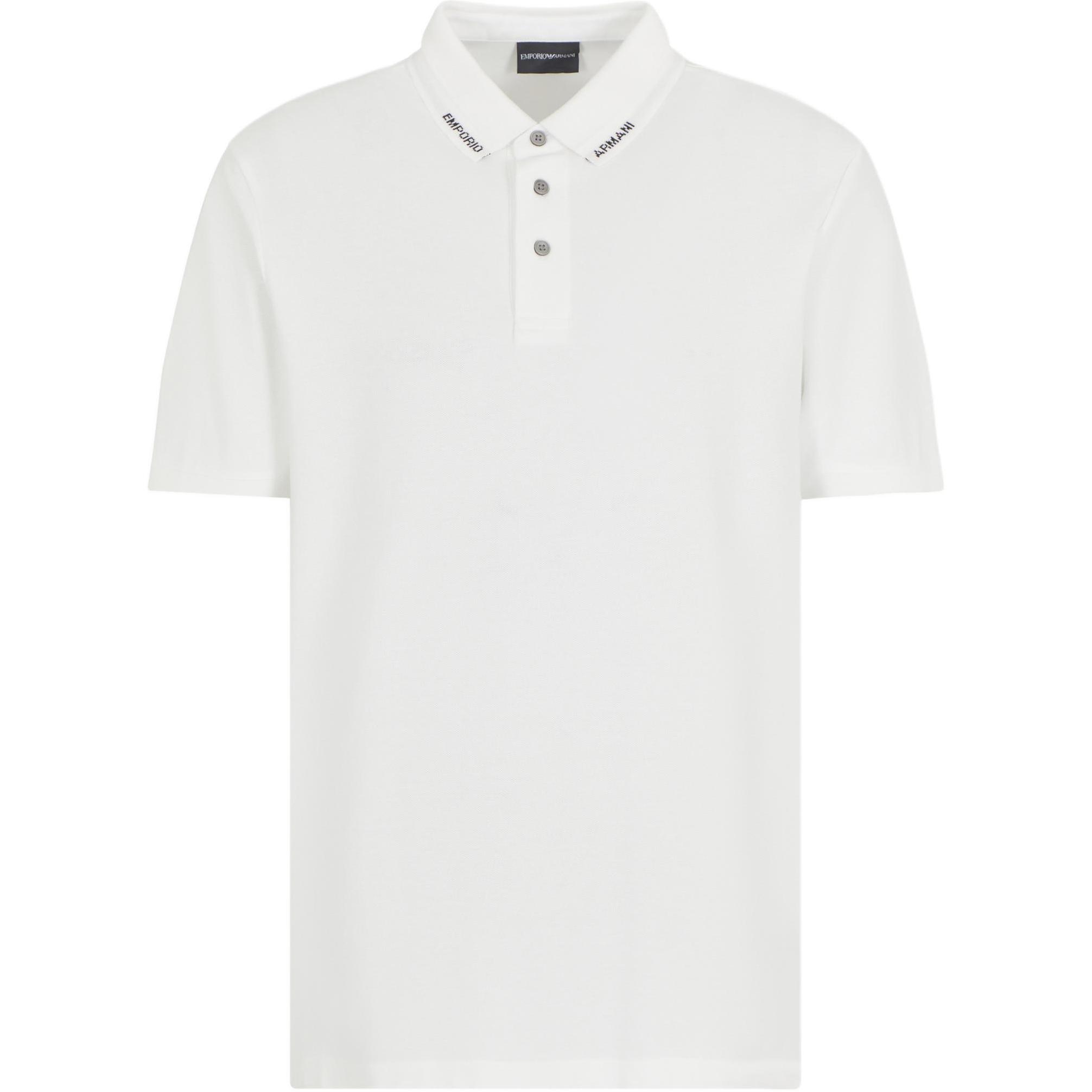 

Emporio Armani Logo Letter Short Sleeve Polo Shirt Men tops White EM001081-AF10497-U0003 XL