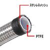 LEXOR Stainless Steel Mesh Hose AN6 1m PTFE Fuel Fuel Gasoline Line Tube