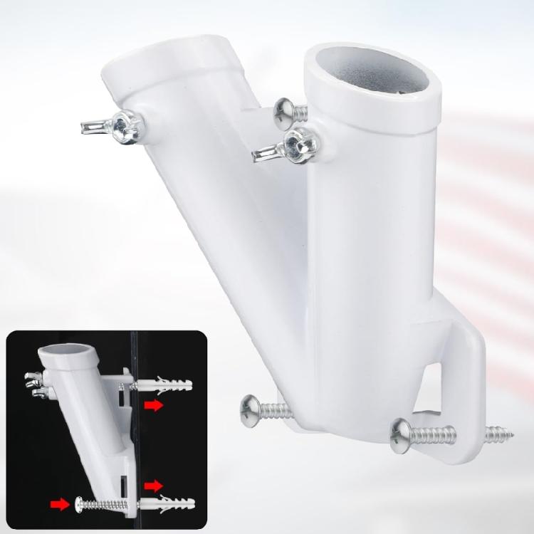 Multifuntional Double Hole Flag Poles Bracket Designed for High Wind Areas Metal Construction for Long Lasting Use