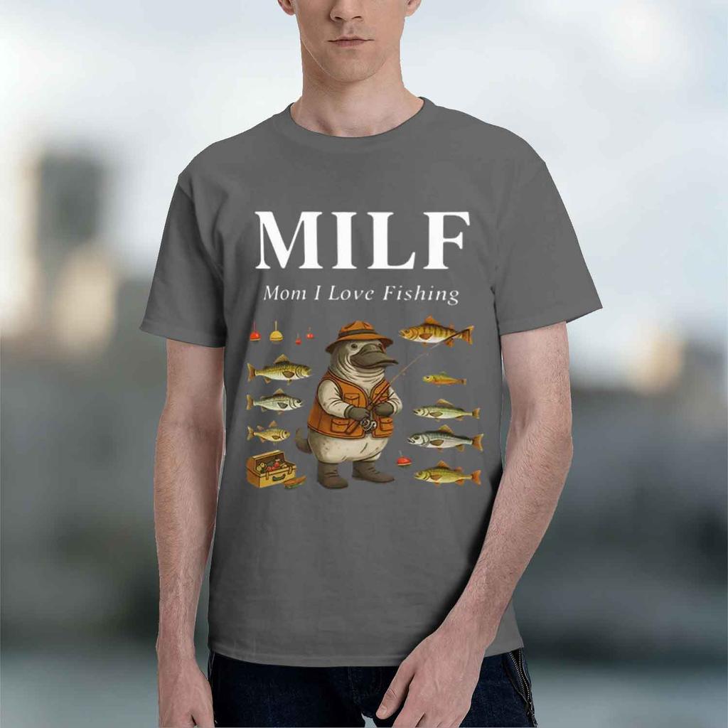 2026 New Vintage Funny Tee For Fishing Loving Moms High Quality Cotton Casual Streetwear Tshirt Unisex