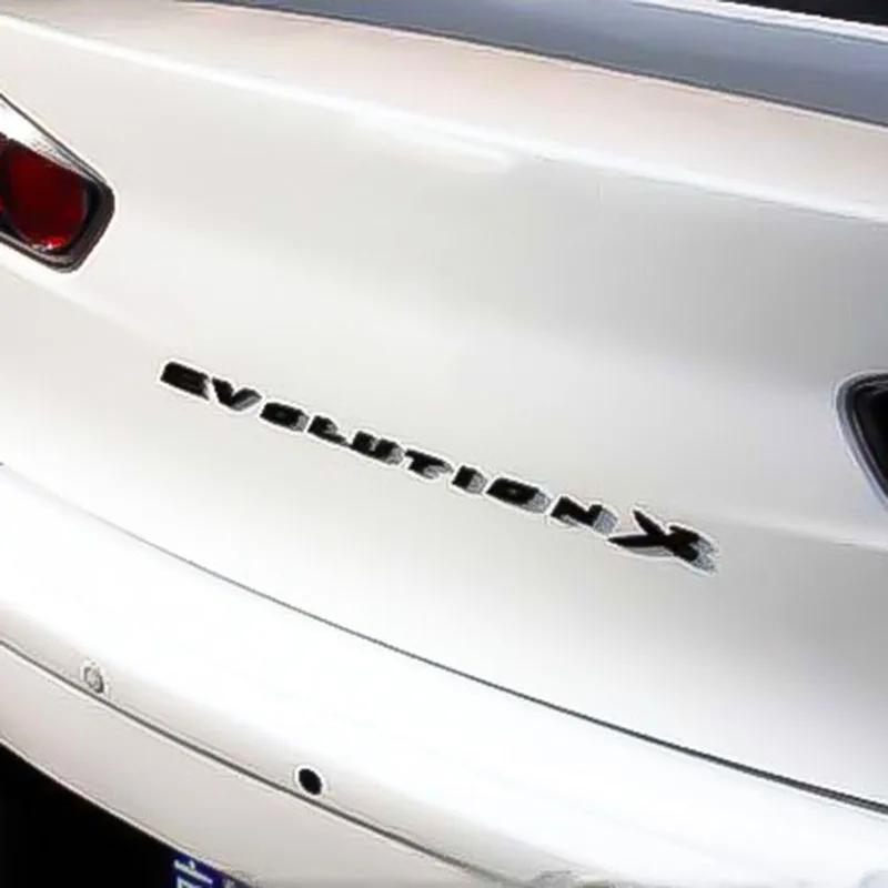 Evolution X Schriftzüge ABS Kunststoff Auto Styling Emblem Abzeichen Automobil Umbau Kofferraum 3D Aufkleber Decal für Mitsubishi Lancer EVO
