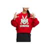 Adidas Neo Rabbit Print Loose Crew Neck Pullover Sweatshirt Women Tops Light-Scarlet IB0390