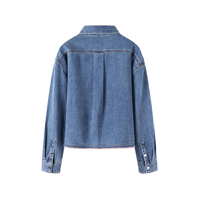 Navigare Women's Casual Long-Sleeve Denim Shirt