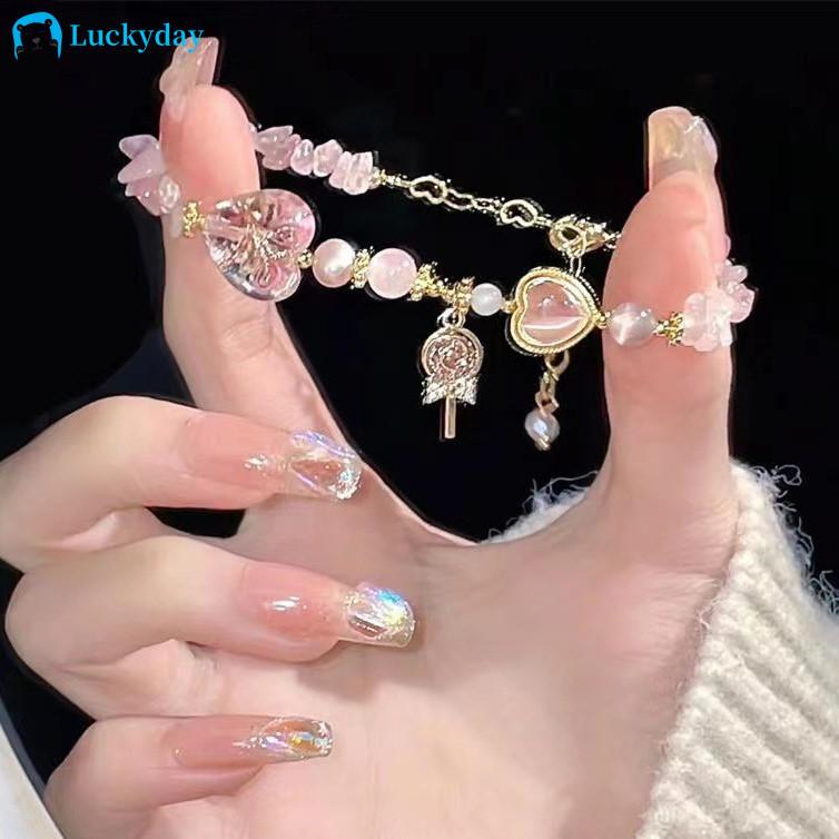 

IF ME Sweet Heart браслет-леденец циркон Золотая цепочка из бисера браслеты для женщин ювелирные аксессуары 2