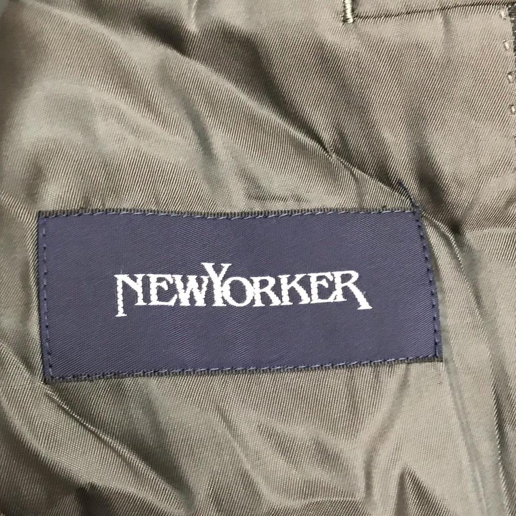 NEWYORKER Fall Winter Suit Men’s YA5 M-L Dark Gray Full Lined Single Jacket Set Up(USED)