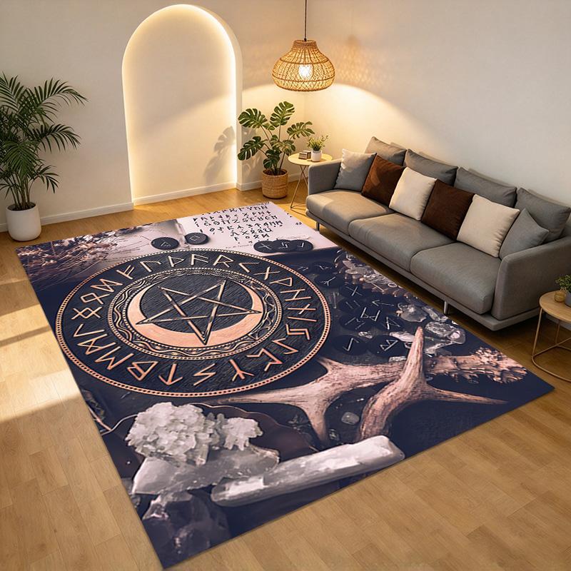 Witchcraft Ritual Living Room Nonslip Area Rug Soft Carpet For Bedroom Game Playroom Sofa Office Home Decor Doormat Christmas Gift C9307