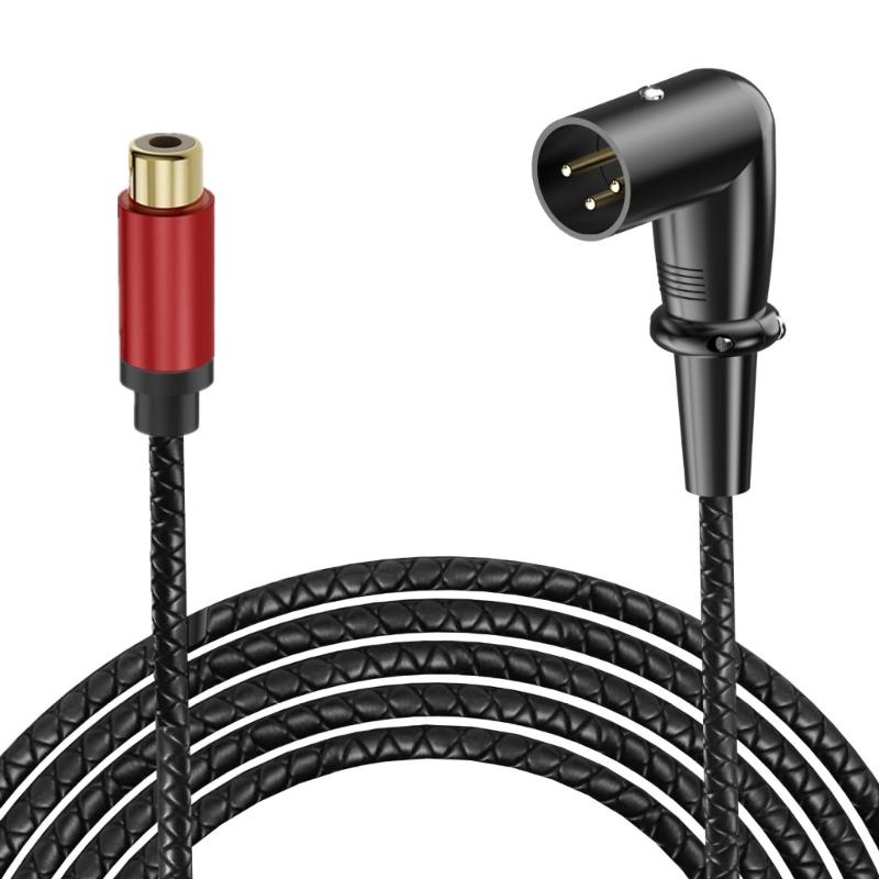 XLRs Male To RCAs Female Sound Adapters Cable Gold Plated Connectors Flexible PU Jackets Metal Housing For Professional Studio Equipment