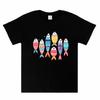 WoUnisexs Bohemian Colorful Fish Fish Pattern Tshirt Soft Cotton Round Neck Short Sleeve Casual Summer Beach Basic Tshirt Top